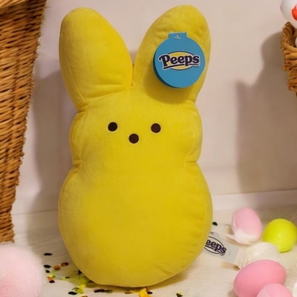 Peeps 15 Inch Easter Plush‎ Bunny Yellow NWT Stuffed Animal Holiday Toy Gift